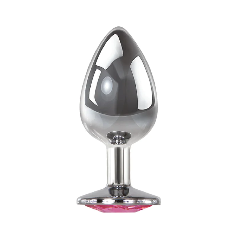 anal toys with soft silicone-A&e Pink Gem Anal Plug Large