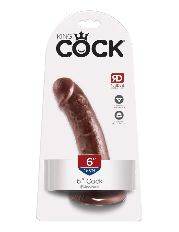 dildo color resources-Experience Realism: King Cock 6-Inch Brown Real Deal Dildo