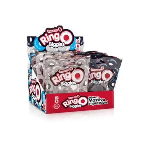 cock ring style solutions reviews-Screaming O RingO Biggies in POP box - Assorted Box of 18