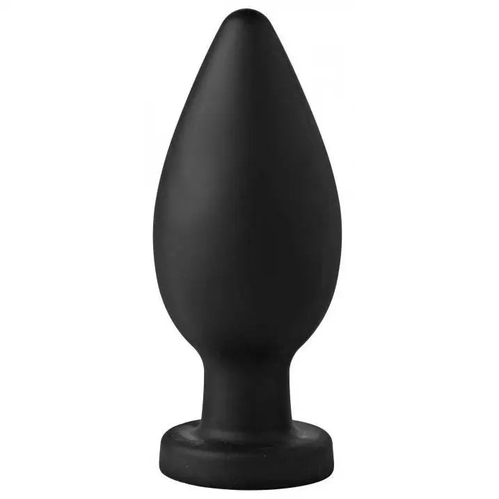 anal toys for couple therapy-Master Series Black Large Silicone Anal Butt Plug with Suction Cup