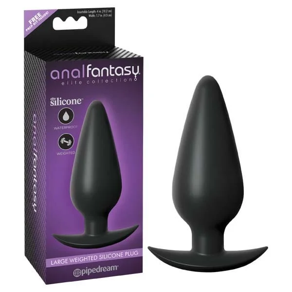 anal toys for anal beginners-Anal Fantasy Elite Collection Large Weighted Silicone Plug