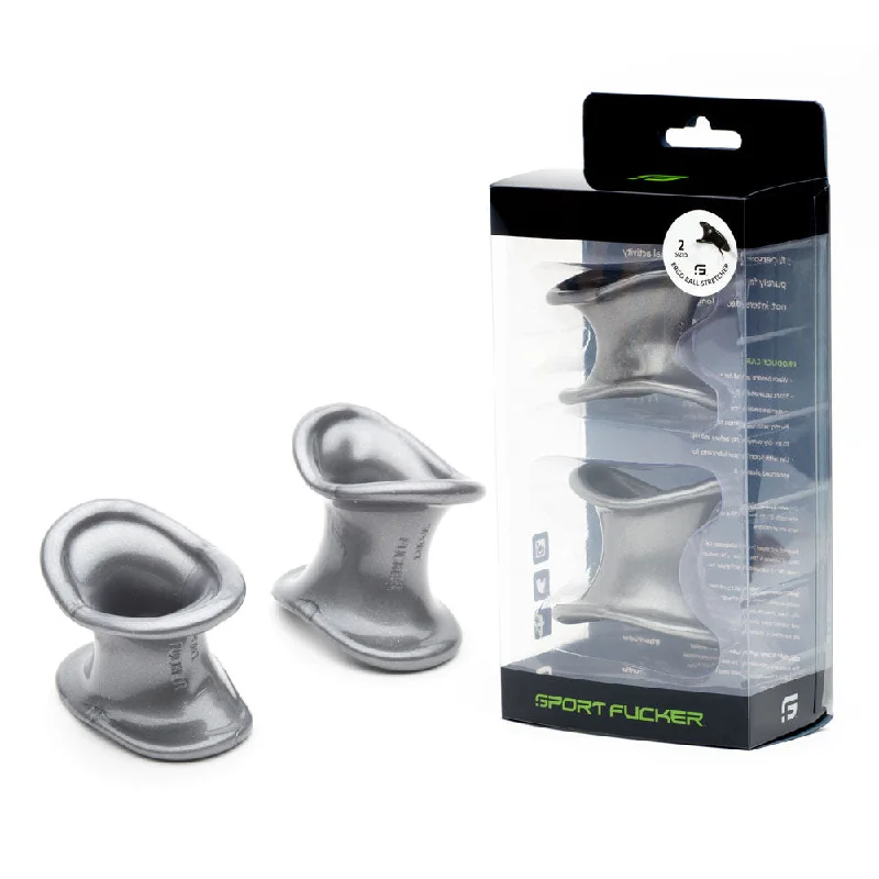 cock ring for long sessions-Sport Fucker Ergonomic Ball Stretcher Kit - Grey