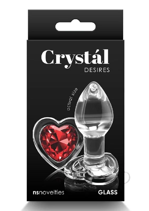 anal toys with multiple speeds-Crystal Desires Red Heart Small