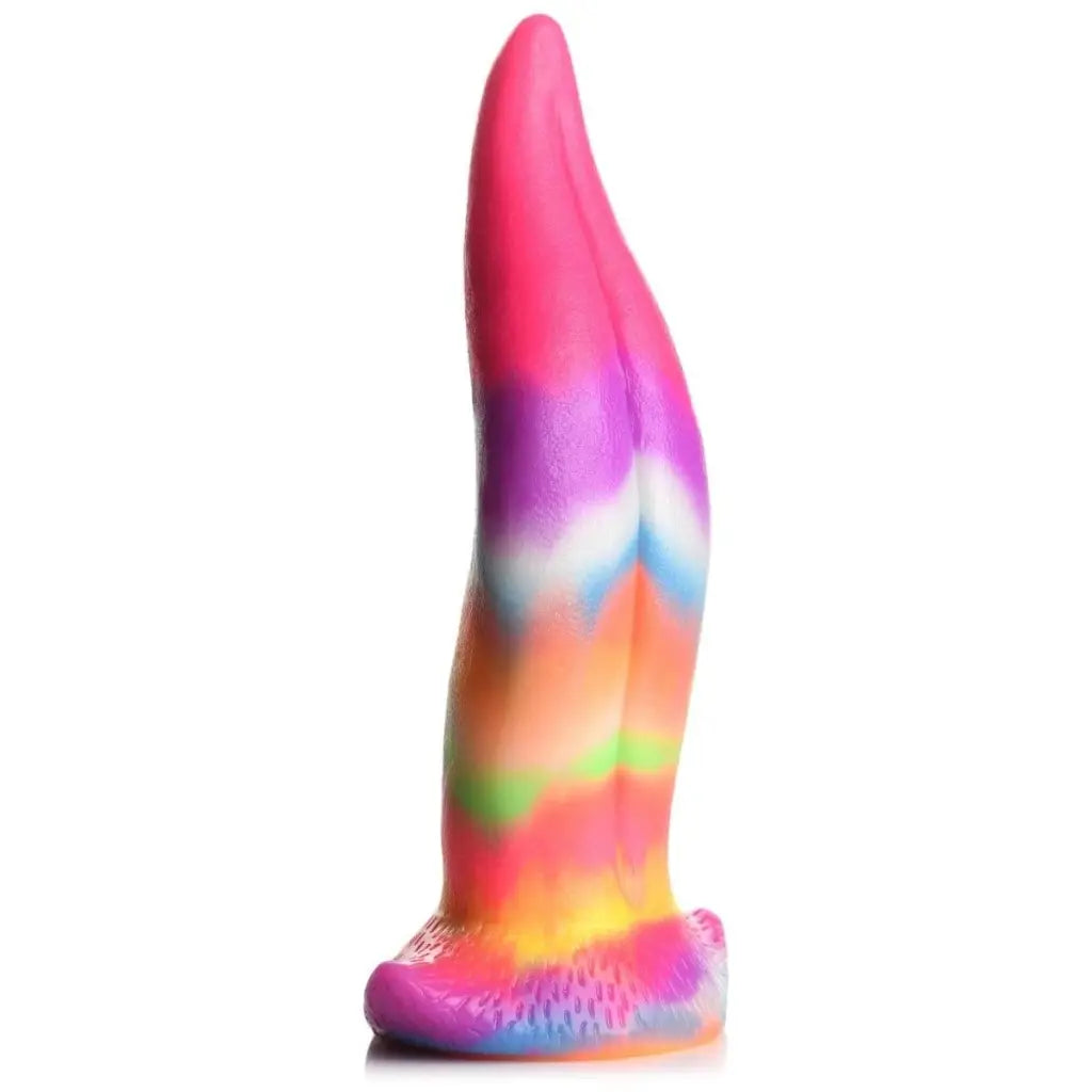 dildo girth tutorials-Creature Cocks Unicorn Kiss Unicorn Tongue Glow-in-the-Dark Silicone Dildo