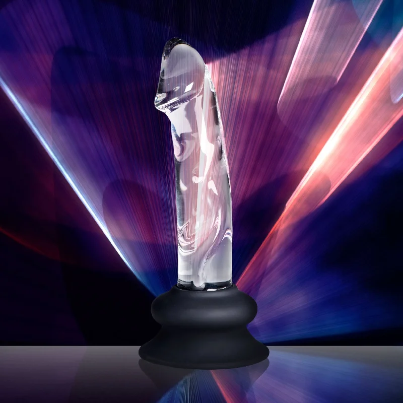 dildo texture reviews-Glass Dildo with Silicone Base - 5.6 Inch