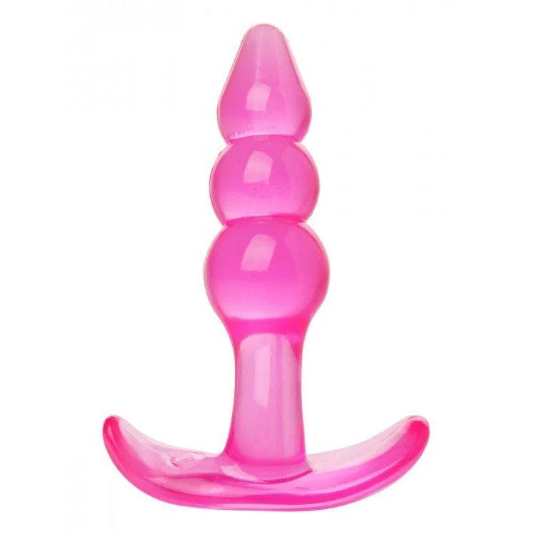 anal toys for beginner kits-Bubbles Bumpy Starter Anal Plug - Pink