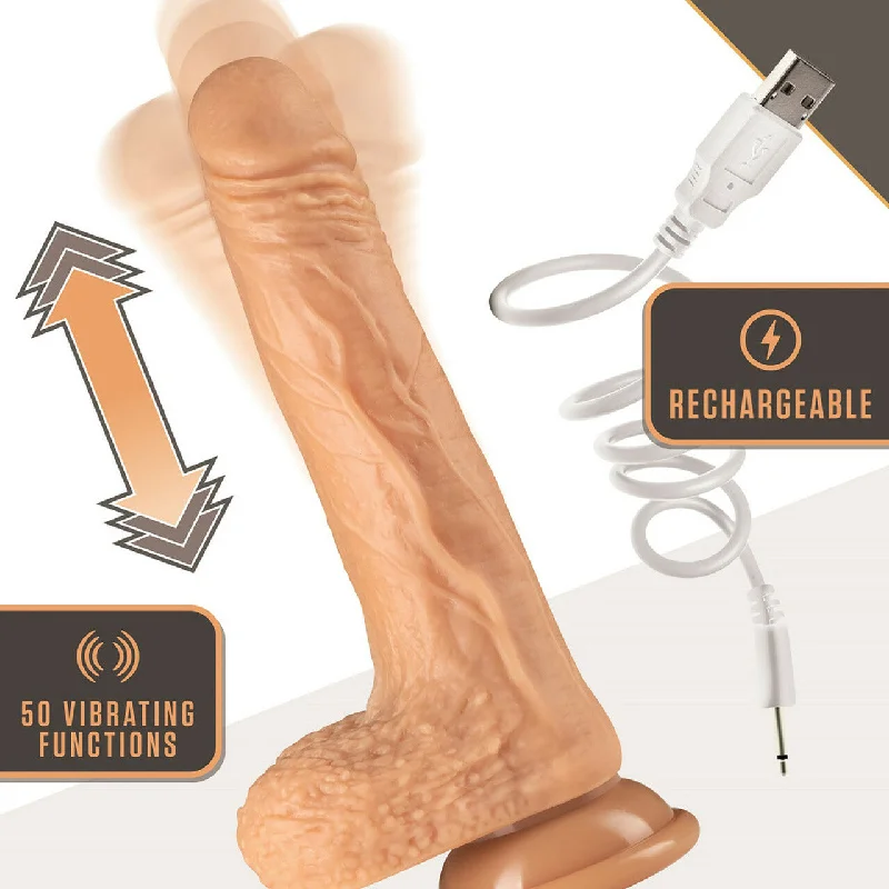 dildo suction resources-Dr. Grey Thrusting Vibrating Dildo by Blush