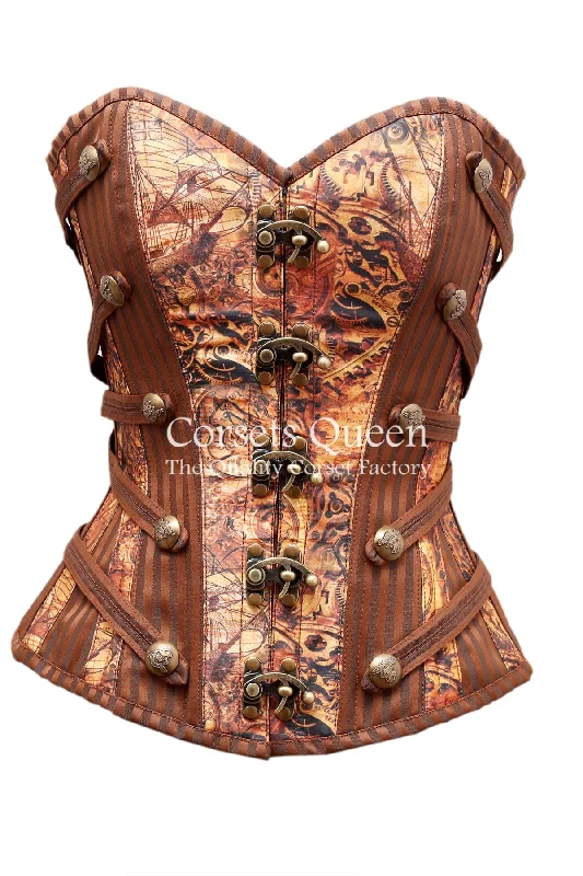 Corset with embroidery trim-Bartram Custom Made Corset Corset