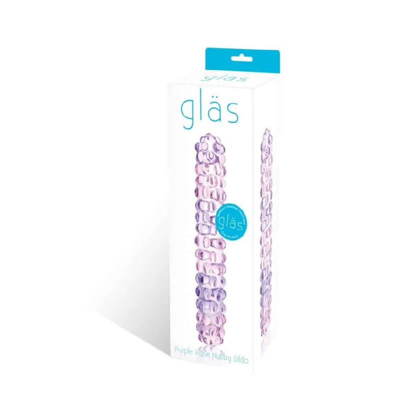 dildo vibration tools-Experience Thrilling Pleasure with the Glas Purple Rose Nubby Dildo