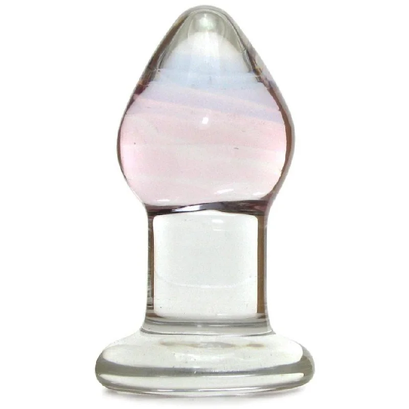 anal toys for sensory relaxation-Glas Amethyst Rain Glass Butt Plug