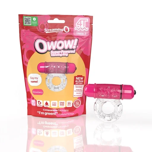 cock ring online benefits reviews-Screaming O 4T OWow Vibrating Cock Ring Strawberry