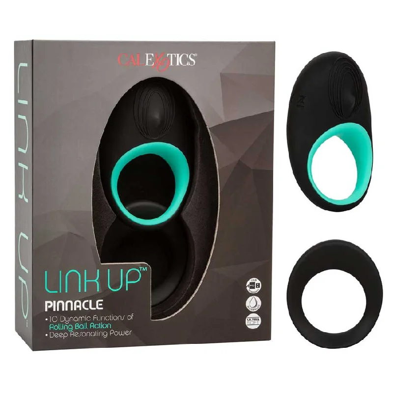 cock ring beginner benefits guide-Link Up Pinnacle Silicone Vibrating Cock Ring | Rechargeable 10 Speed Gyrating Couples Toy