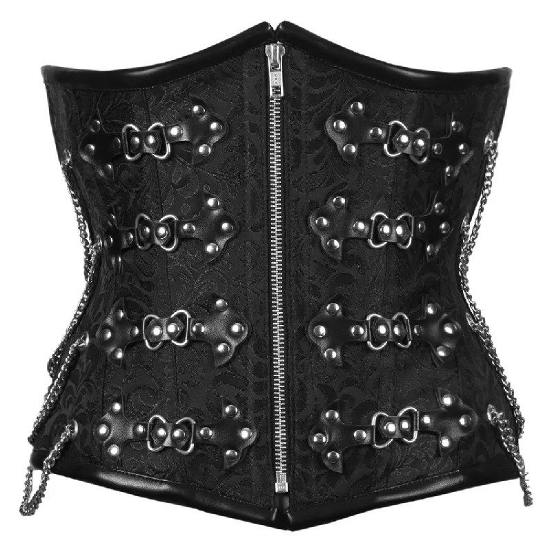 Corset for body sculpt-Dark Gothic Authentic Steel Boned Underbust Corset