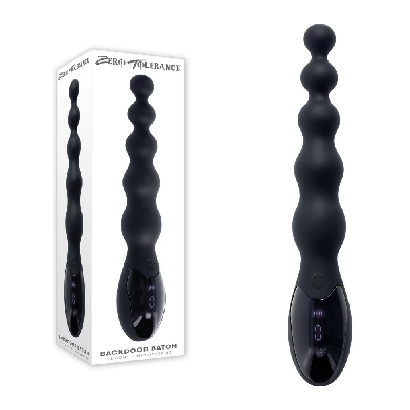 anal toys for prostate massage-Zero Tolerance BACKDOOR BATON -  24 cm USB Rechargeable Vibrating Anal Beads