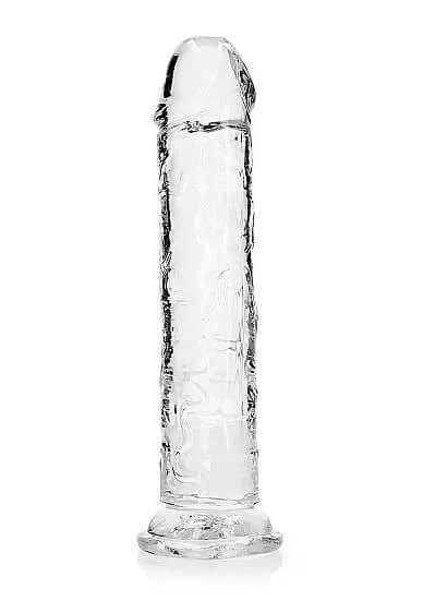 dildo texture enhancements-Realrock Realistic Straight Dildo 9 inches - Crystal Clear Pleasure