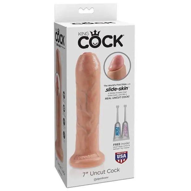 dildo safety reviews-King Cock 7" Uncut Dildo