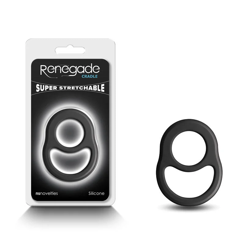 cock ring budget benefits-Renegade Cradle Cock Ring - Black