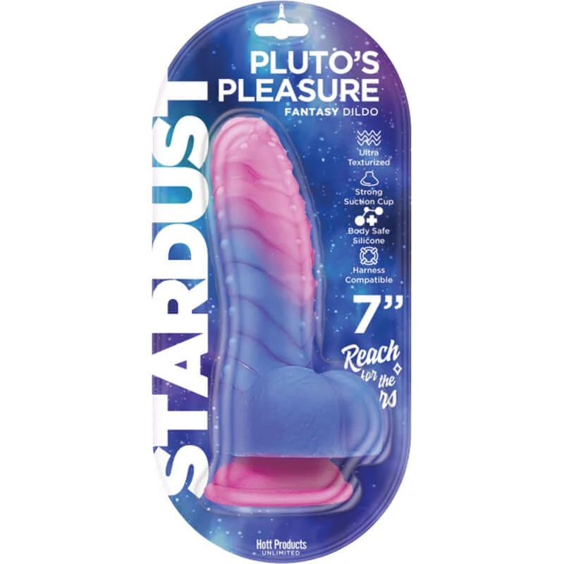 dildo weight testimonials-Stardust Fantasy Dildo - Pluto's Pleasure 7-Inch Silicone Dildo