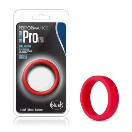 cock ring care hacks guide-Blush Performance Silicone Go Pro Cock Ring Red