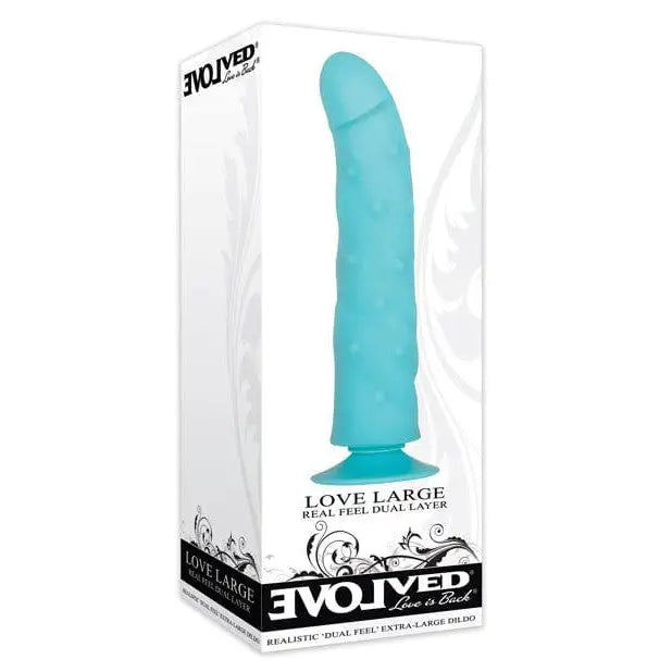 dildo safety concerns-Evolved Love Large Dual Feel 9.5" Dildo with Suction Cup Base