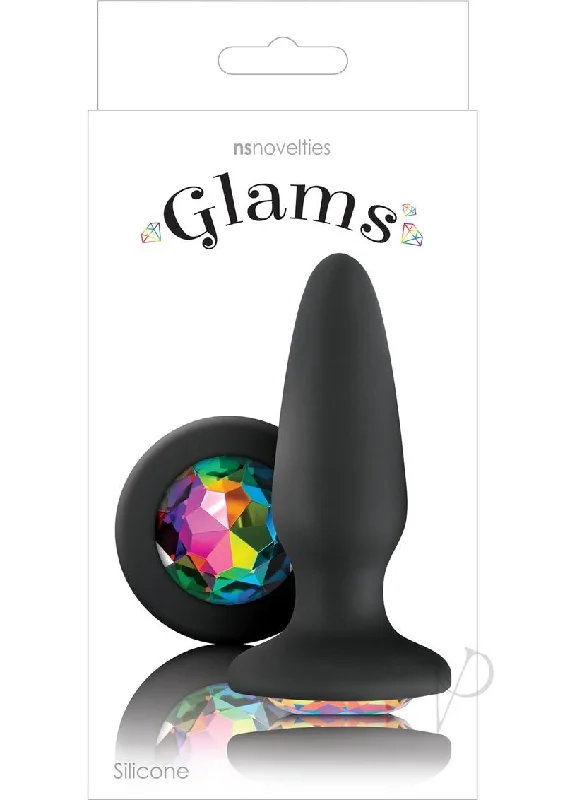 anal toys for discreet vibes-Glams Rainbow Gem Anal Plug