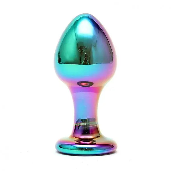 anal toys for long-distance play-Rimba 3.75-inch Multi-coloured Glass Anal Plug