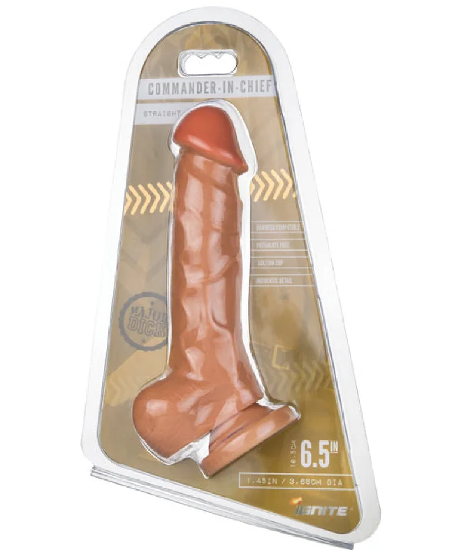 dildo portability ratings-Major Dick Straight W/balls & Suction Cup Commander In Chief