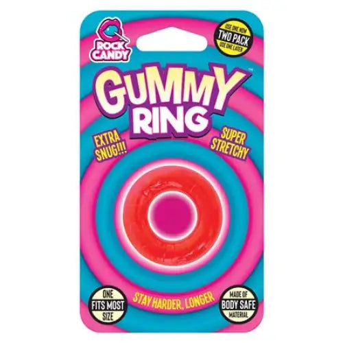 cock ring for pleasure guide reviews-GUMMY RING - RED