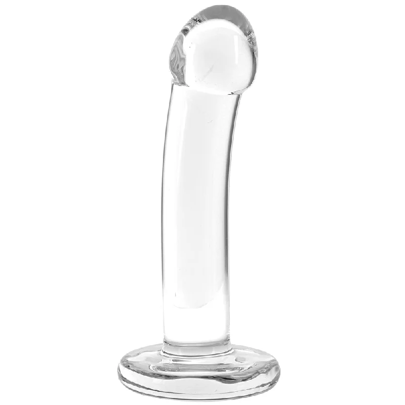 dildo waterproof tutorials-Blown Basic Curve 6 Inch Glass Dildo in Clear