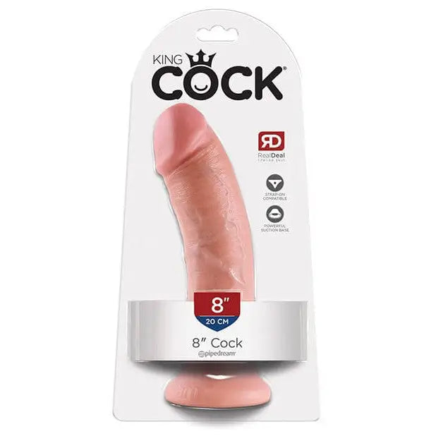 dildo suction enhancements-King Cock Realistic Suction Cup 8" Dildo