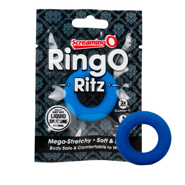 cock ring fit hacks reviews-Ringo Ritz Cock Ring Blue