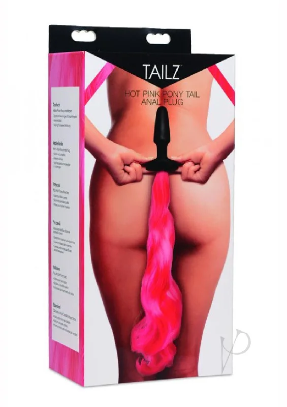 anal toys for couple therapy-Tailz Pony Tail Anal Plug Hot Pink