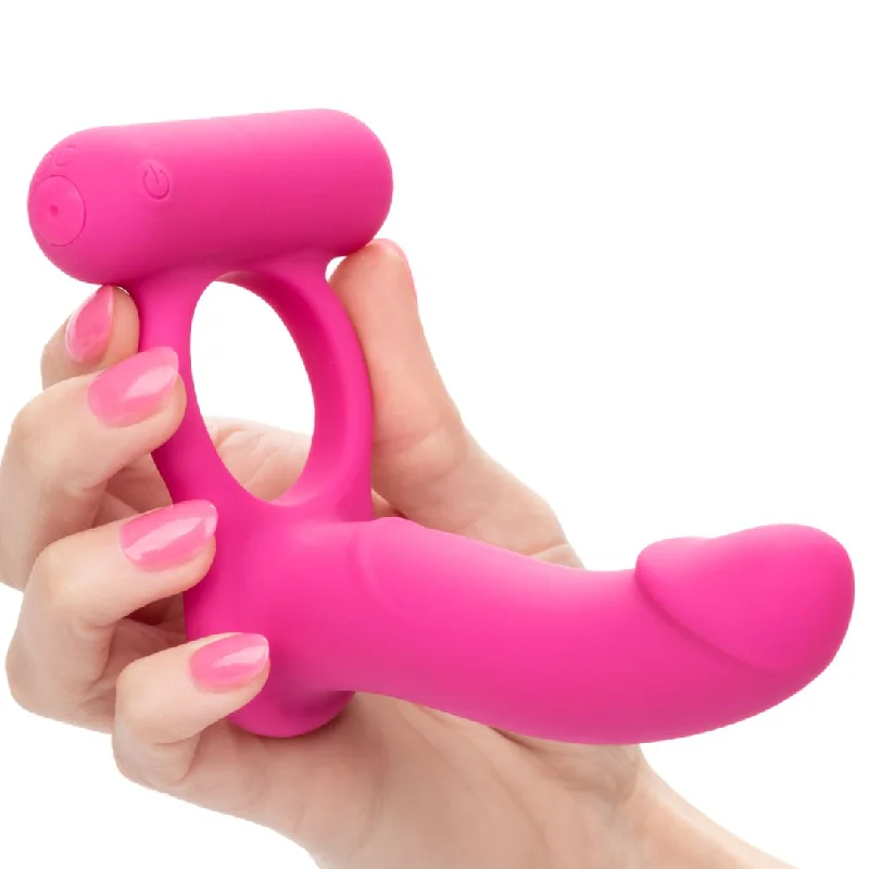 cock ring style solutions guide-Double Diver Vibrating Pink Cock Ring for Double Penetration