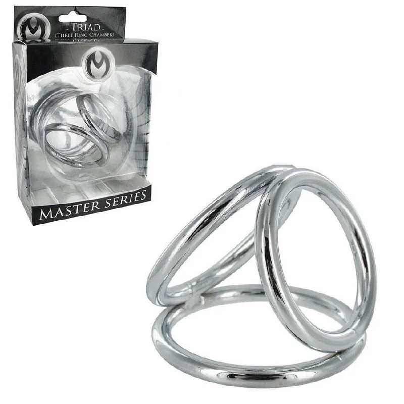 cock ring budget benefits guide-The Triple Cock Ring | Metal Three Ring Triad Cock and Ball Device for Men