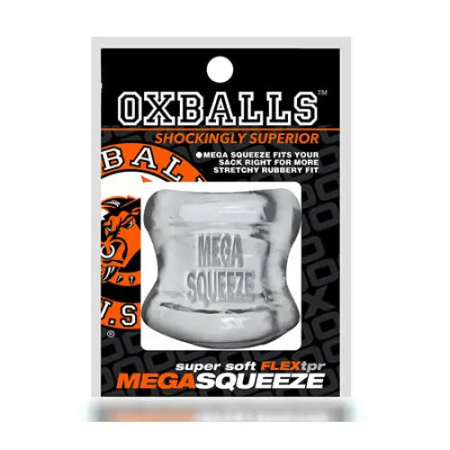 cock ring expert guide reviews-Oxballs Mega Squeeze Ergofit Ballstretcher Clear