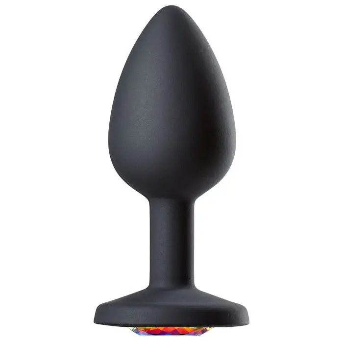 anal toys with quiet finish-Cloud 9 Gems Black Silicone Anal Plug