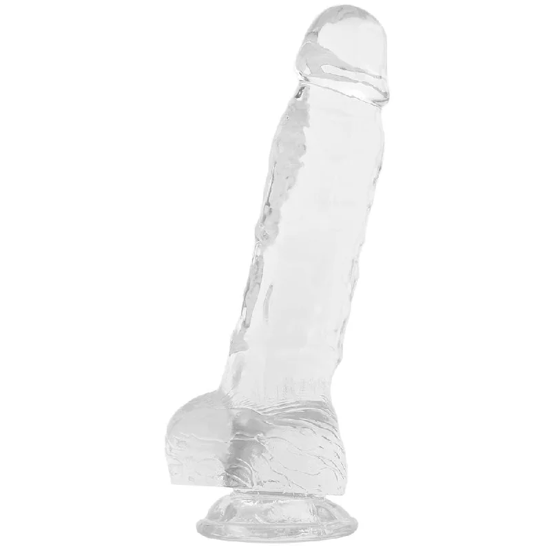 dildo testimonial manuals-Clear Suction Cup Dildo with Balls