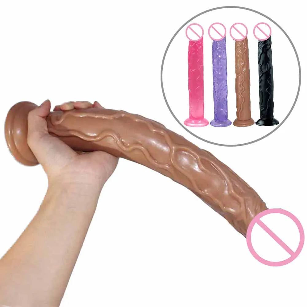 dildo beginner feedback-Huge Dildo Super Long Soft Realistic Penis Dick Dildo Female Masturbator Silicone Suction Cup Dildos for Women Xxl Dildo Strapon