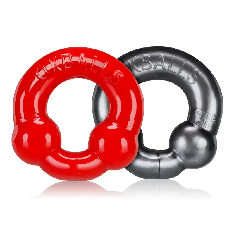 cock ring purchase reviews-Ultraballs 2 Pk Cockring Steel And Red