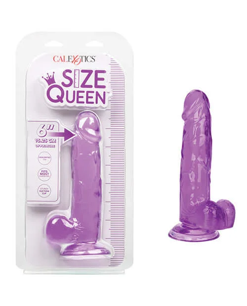 dildo brand enhancements-Size Queen 6 inches Purple Realistic Dildo