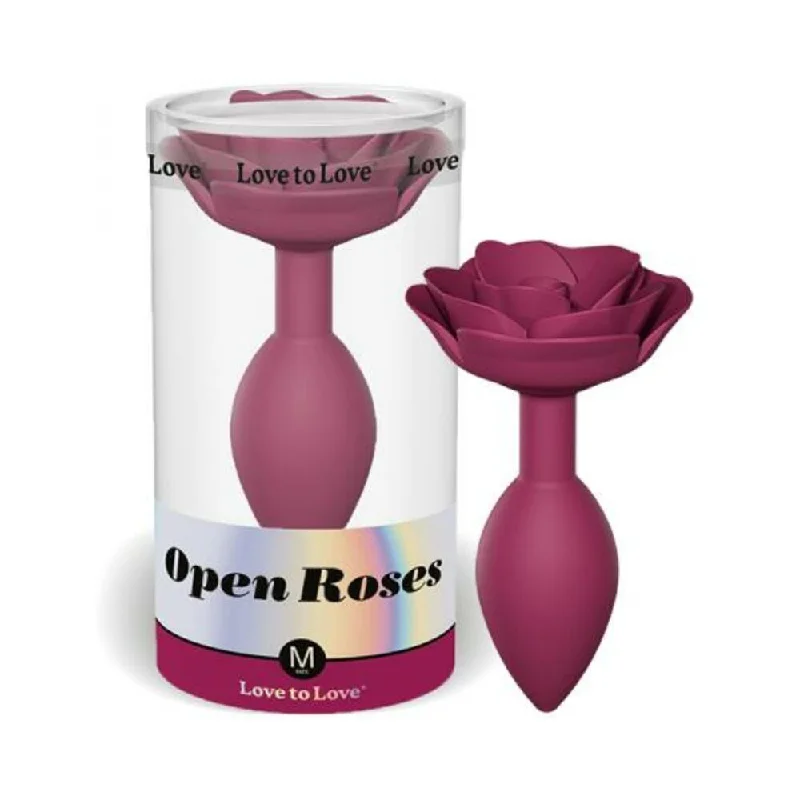 anal toys for deep massage-Love To Love Open Roses Anal Plug Medium Plum Star