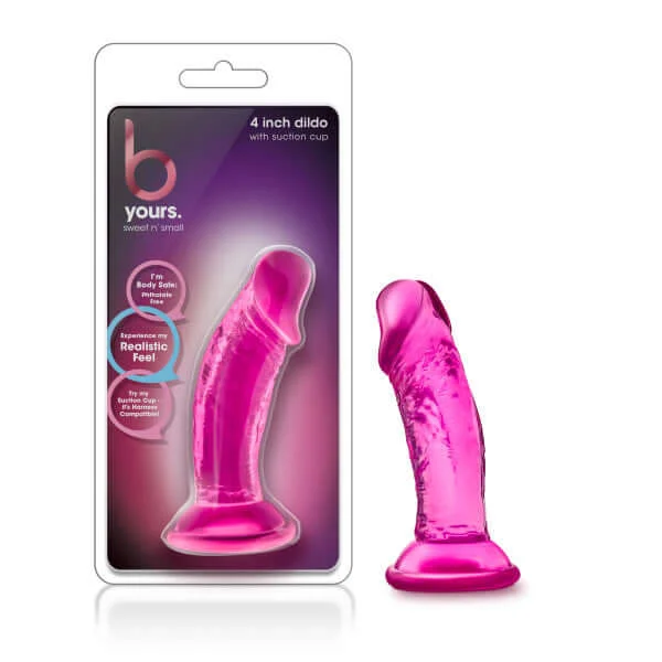 dildo limited releases-B Yours Sweet N Small 4 Inches Dildo: Realistic Pleasure in a Compact Size