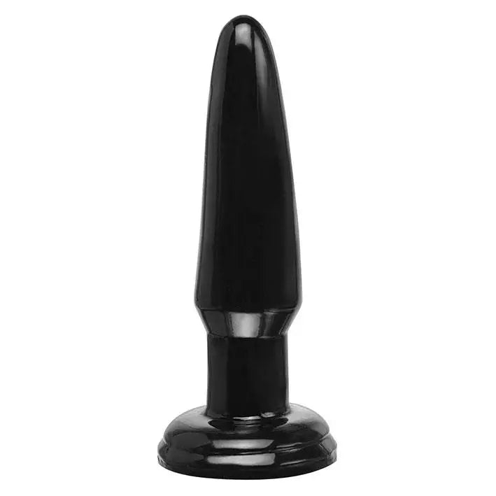 anal toys with sleek design-4.5-inch Black Bendable Jelly Anal Butt Plug with Wide Base