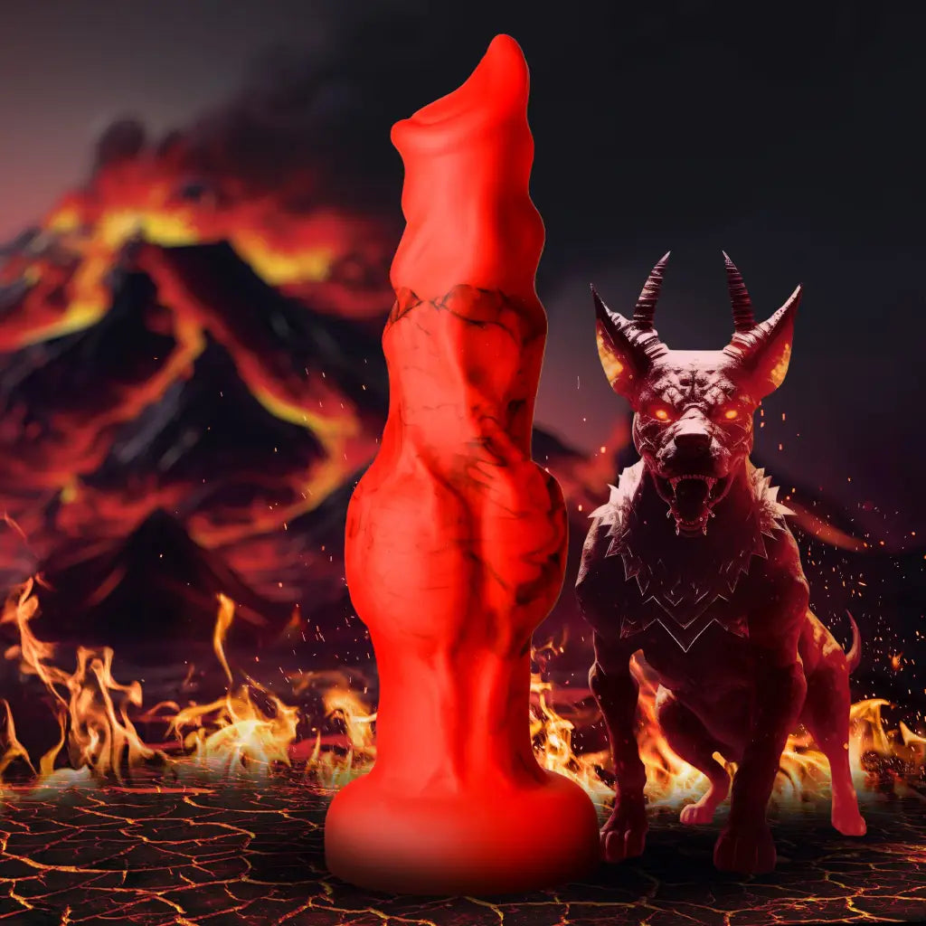 dildo collector resources-Creature Cocks Fire Hound Silicone Dildo