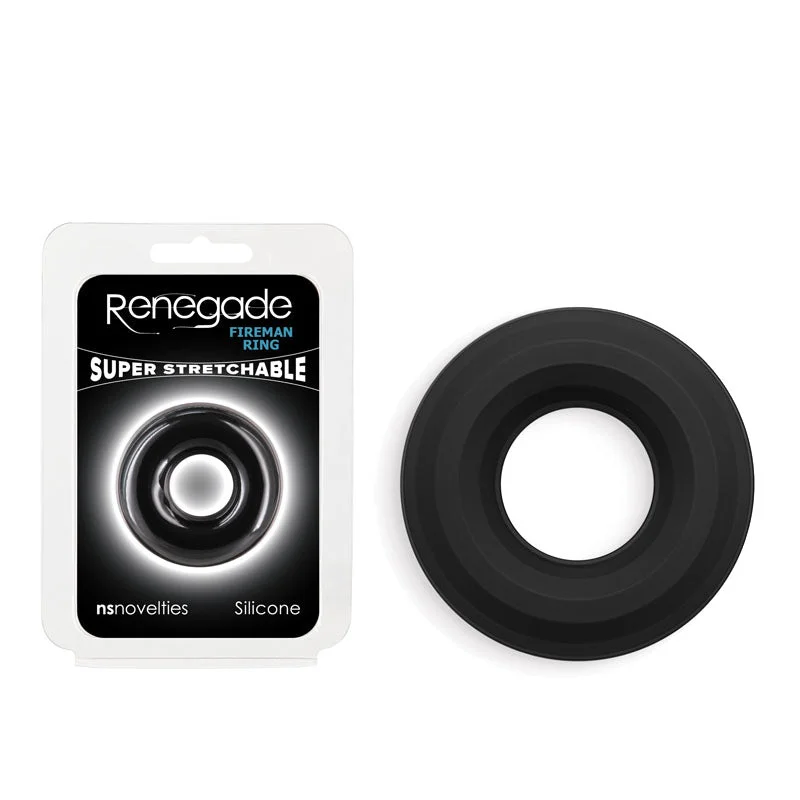 cock ring customer feedback-Renegade Fireman Ring - Small - Black - Black Small Cock Ring