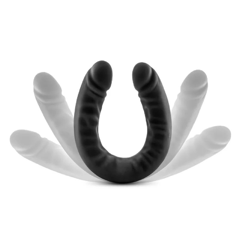 dildo ergonomic innovations-Ruse 18" Silicone Double Headed Dildo - Black