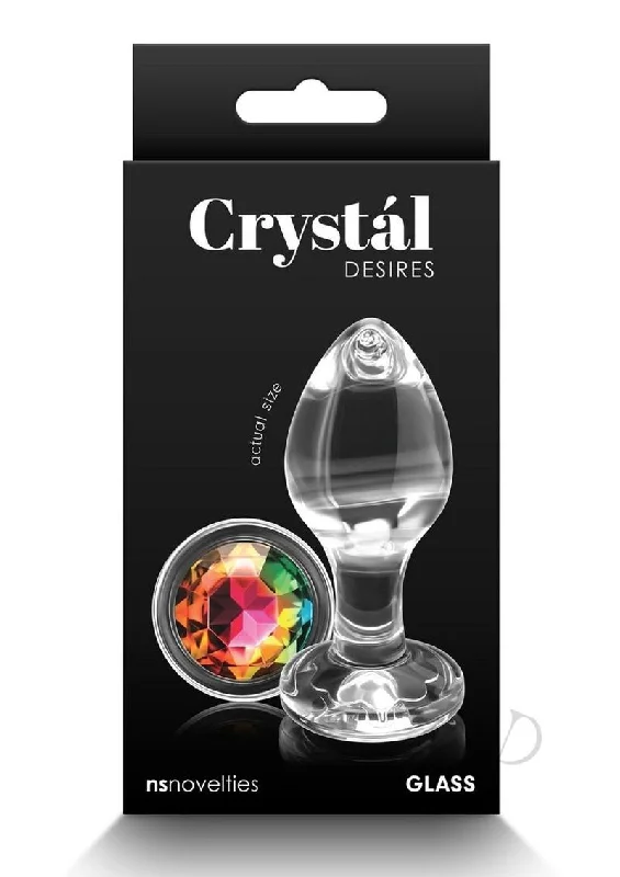 anal toys for solo exploration-Crystal Desires Rainbow Gem Medium