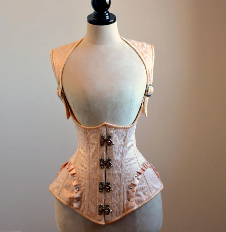 Corset for cosplay-Vest corset in steampunk style with high back. Gothic Victorian, steampunk affordable corset