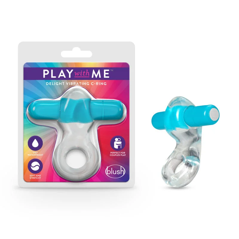 cock ring online tips guide-Play With Me Delight Vibrating Cock Ring Blue