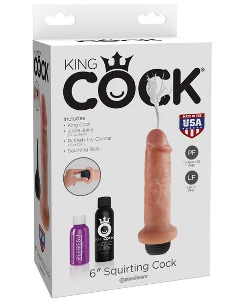 dildo size tutorials-"King Cock 6"" Squirting Cock"